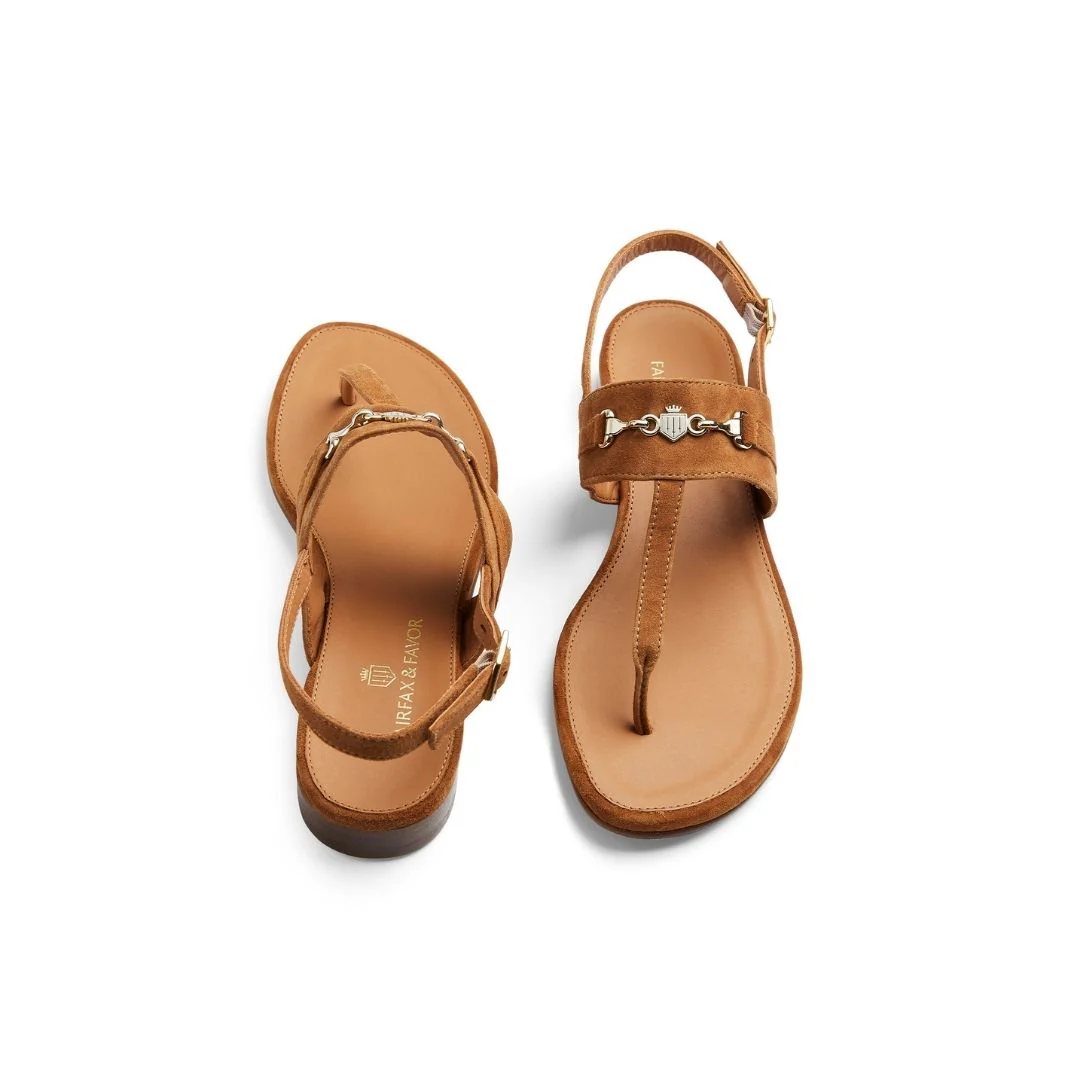 Fairfax & Favor Thornham Sandal in Tan - Image 6