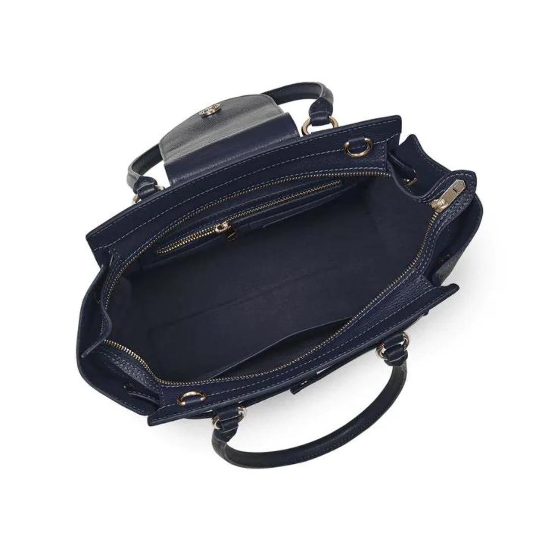 Fairfax & Favor Windsor Suede Tote Handbag in Navy - Image 6