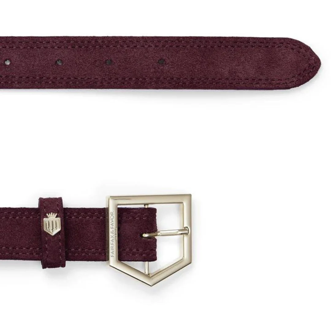 Fairfax & Favor Women's Regina Suede Belt in Plum - Image 3
