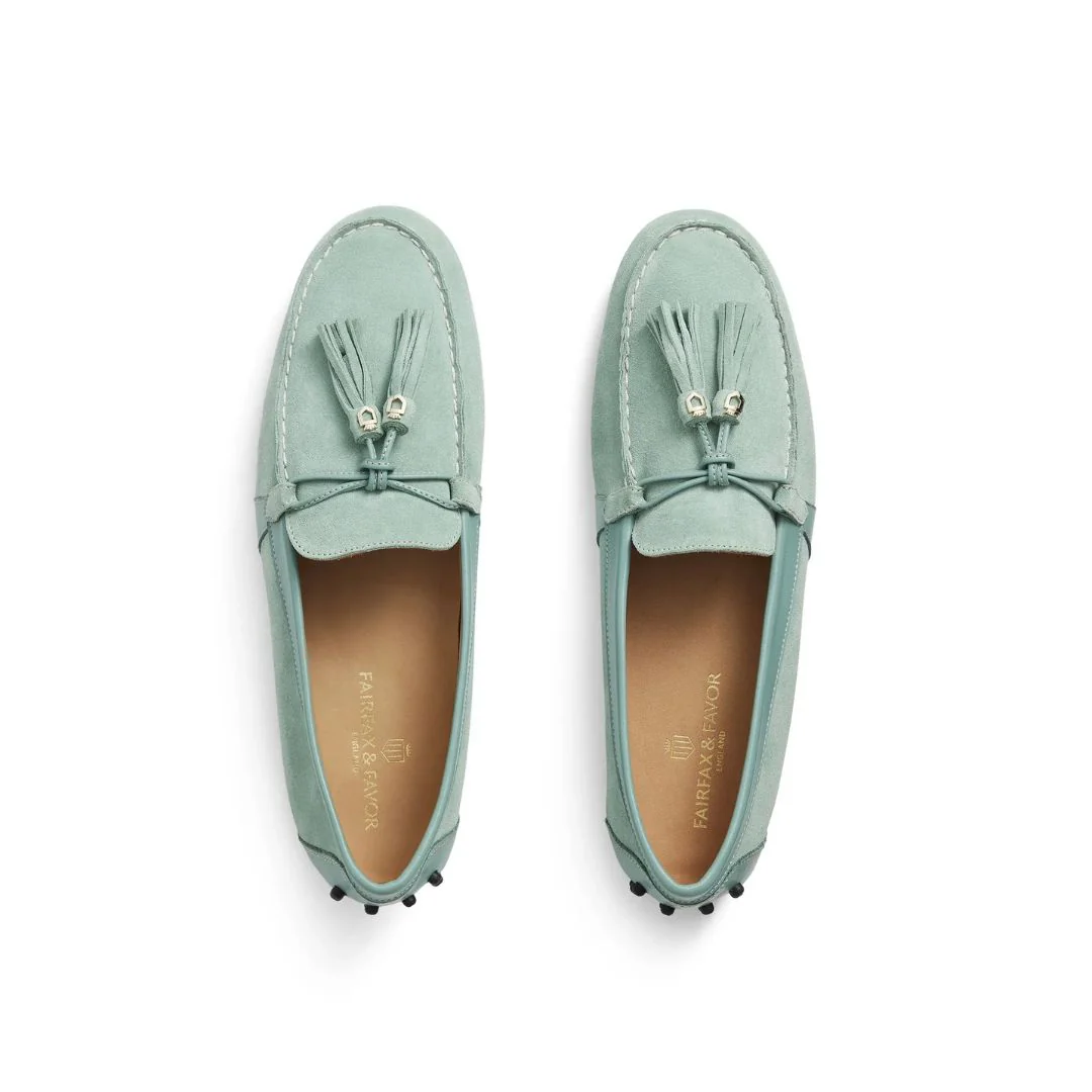 Fairfax & Favor Women's Rutland Driving Shoes in Mint - Image 6