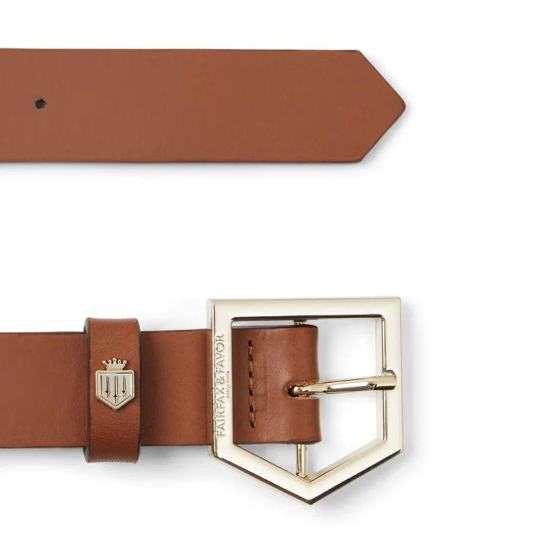 Fairfax & Favor Women's Sennowe Leather Belt in Tan - Image 2