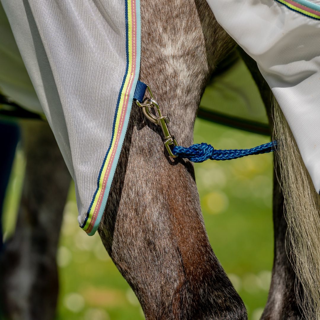 Horseware Amigo Bug Rug in Lunar Rock, Navy & Lime - Image 12