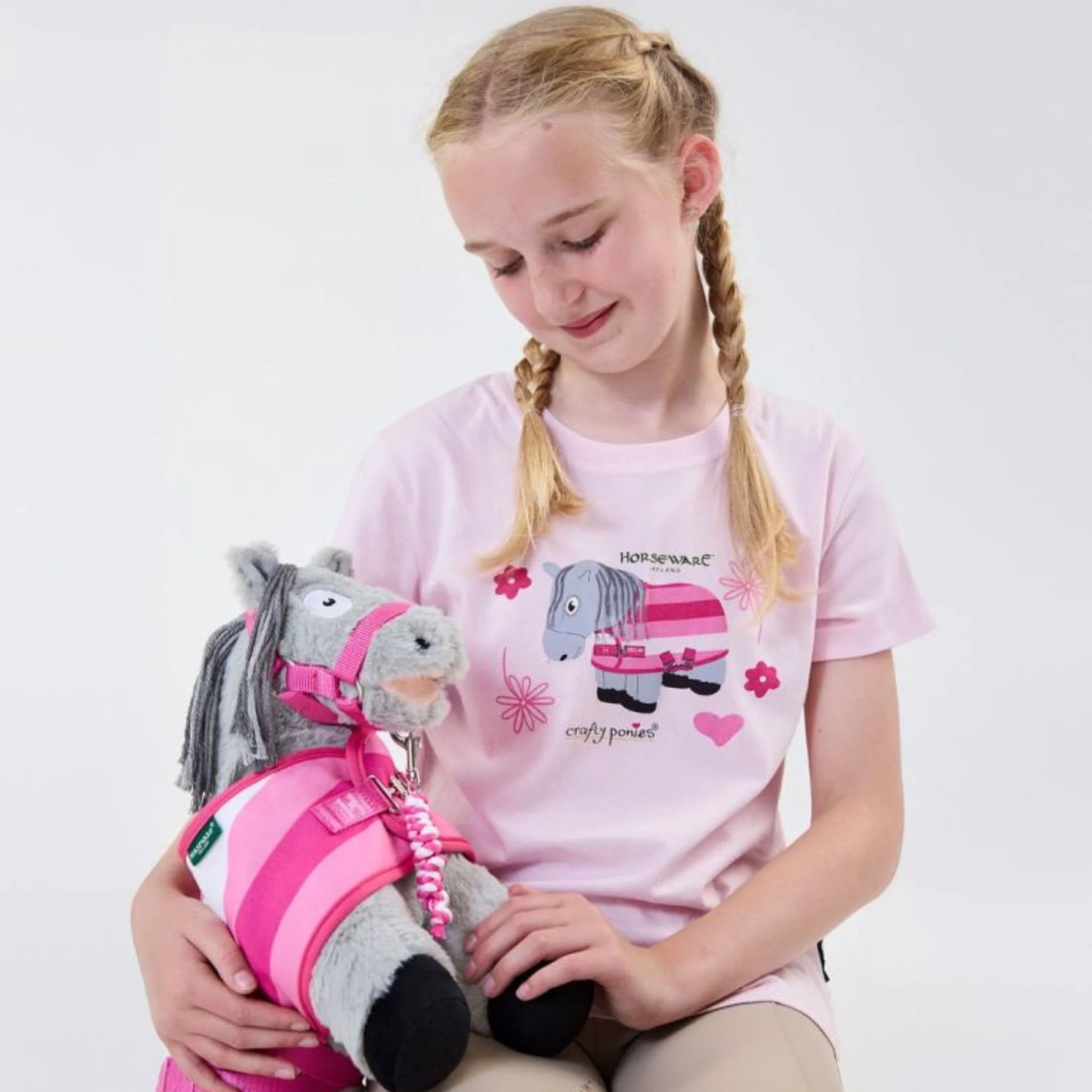 Horseware Kids Crafty Pony T-Shirt in Pink - Image 6