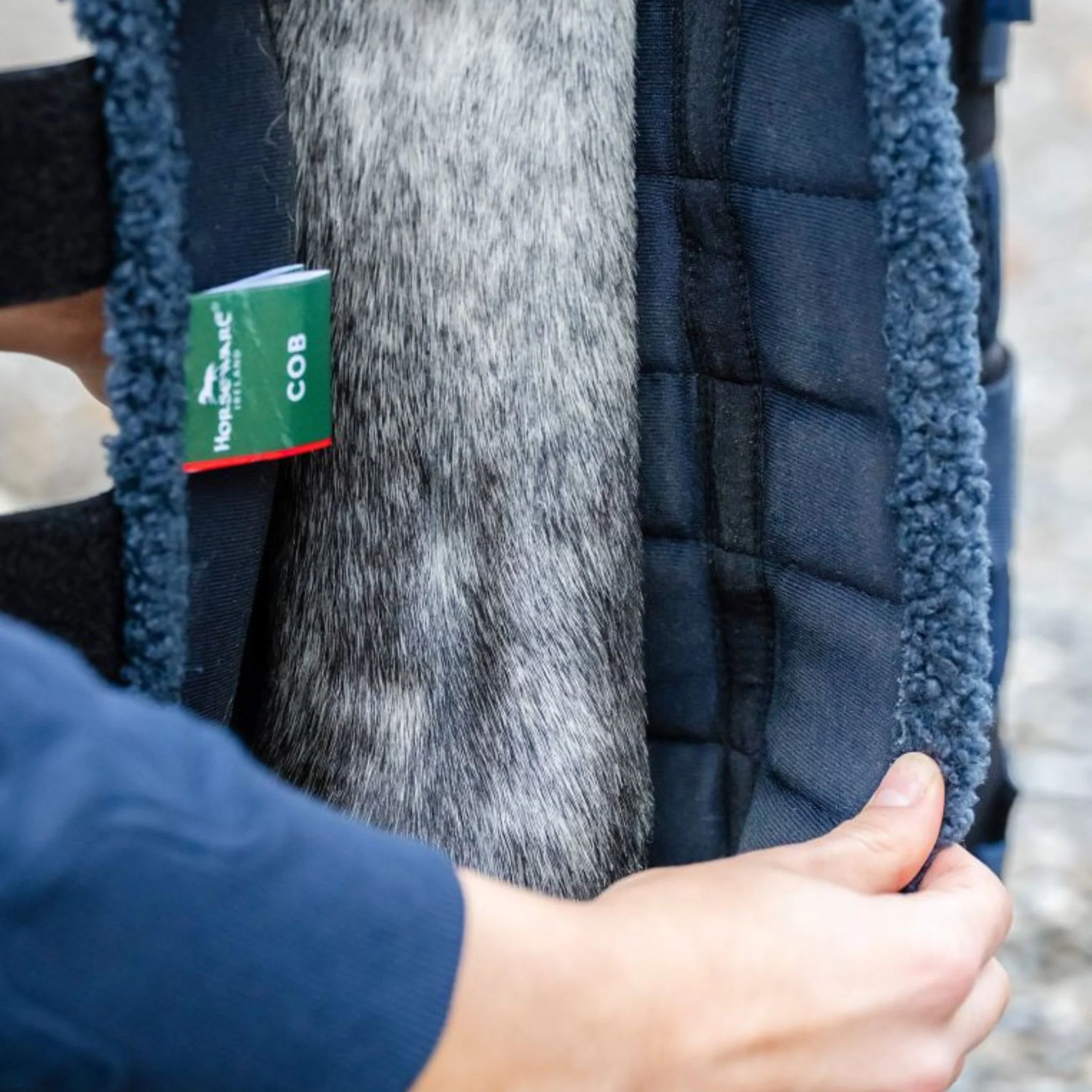 Horseware Show Ready Wraps in Navy & Silver - Image 2