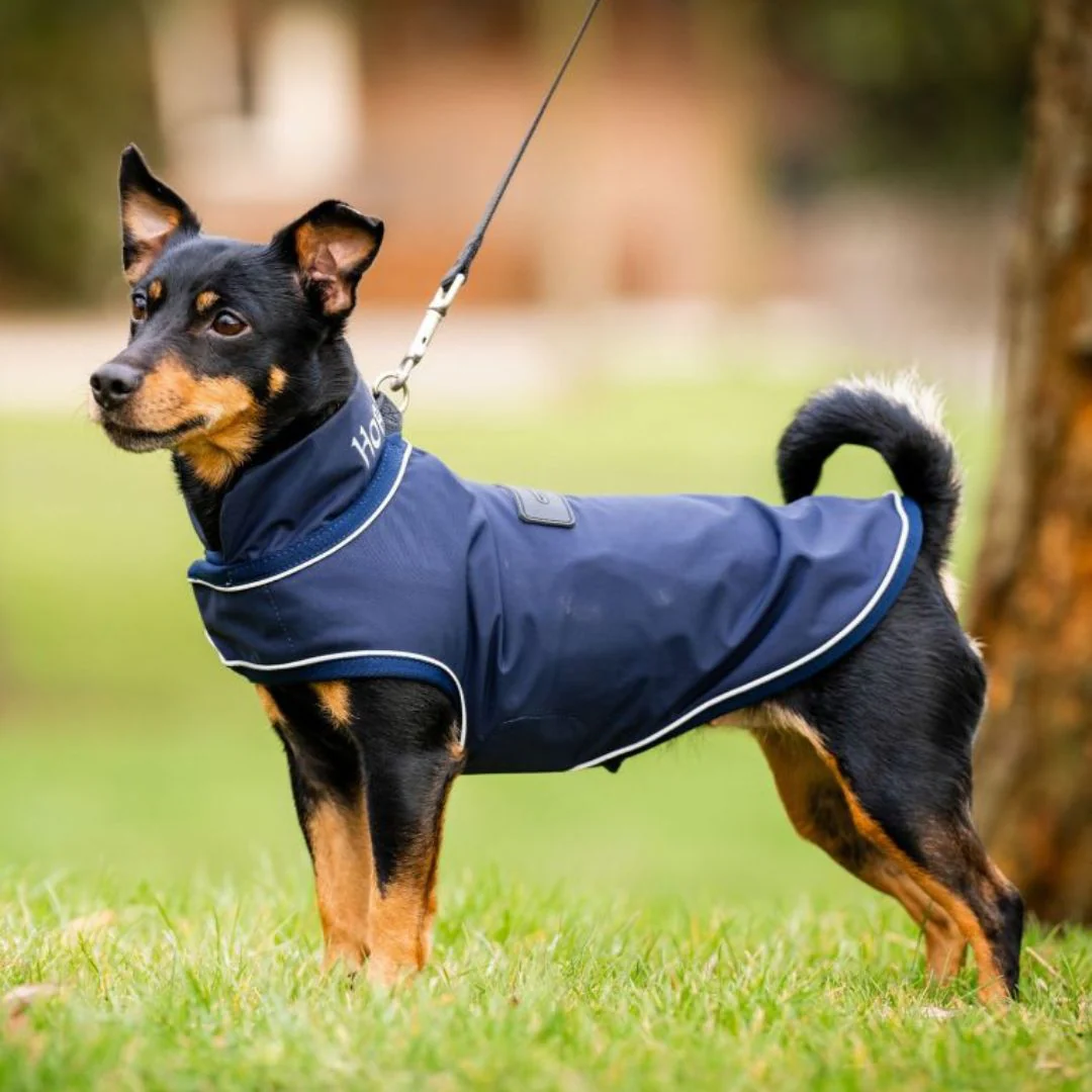 Horseware Signature Dog Rain Coat in Navy (No Fill) - Image 2