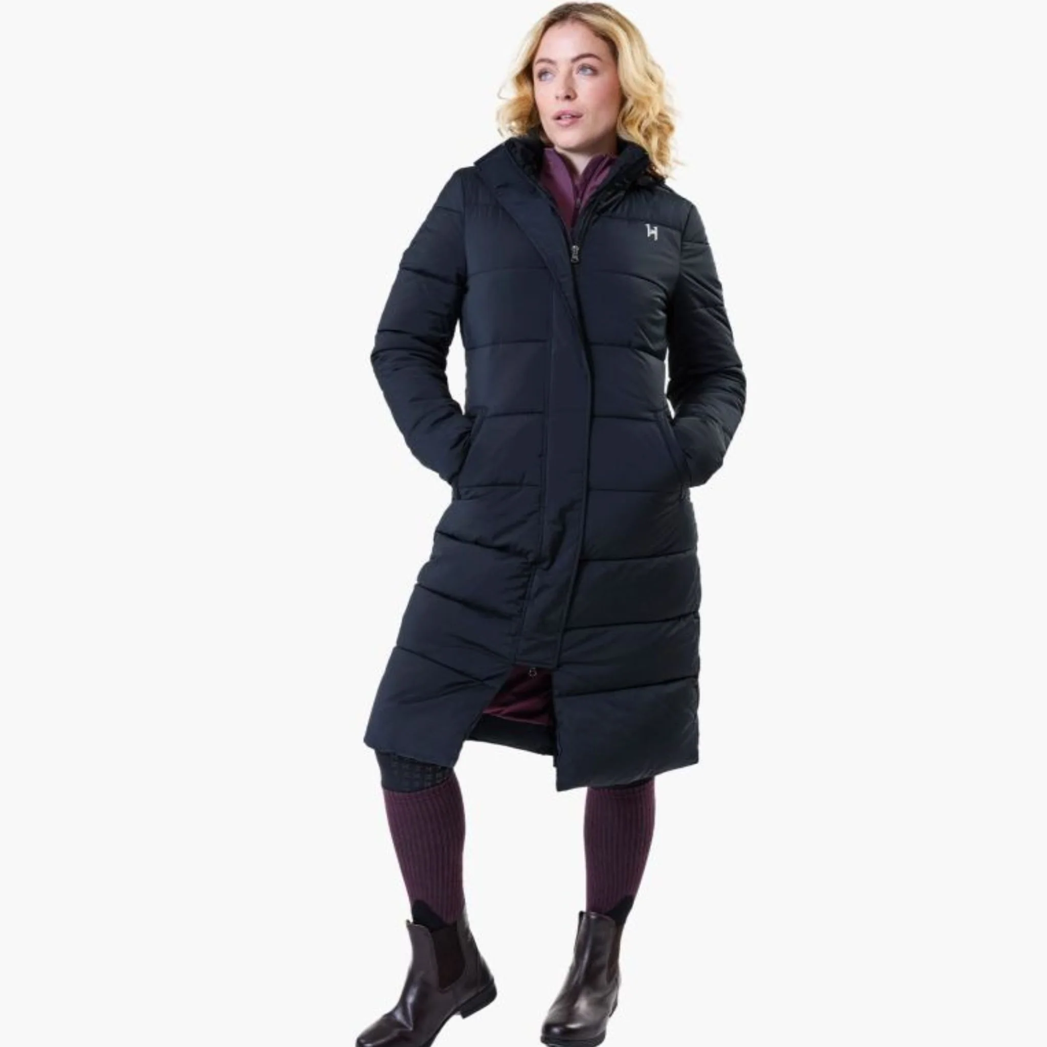 Horseware Women's Verve Long Padded Coat in Core Black - Image 3