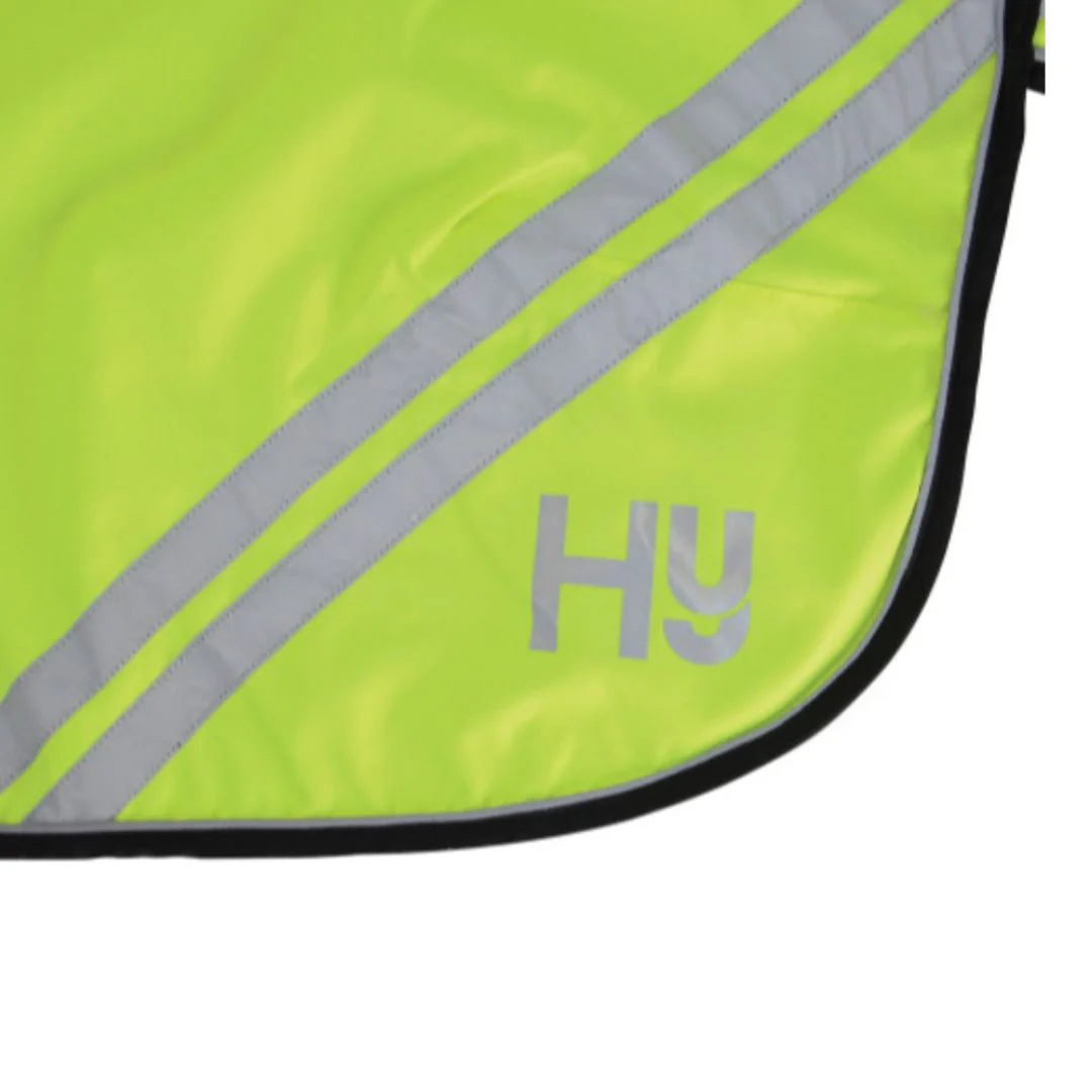 Hy Equestrian HyViz Reflector Mesh Exercise Sheet in Yellow - Image 2