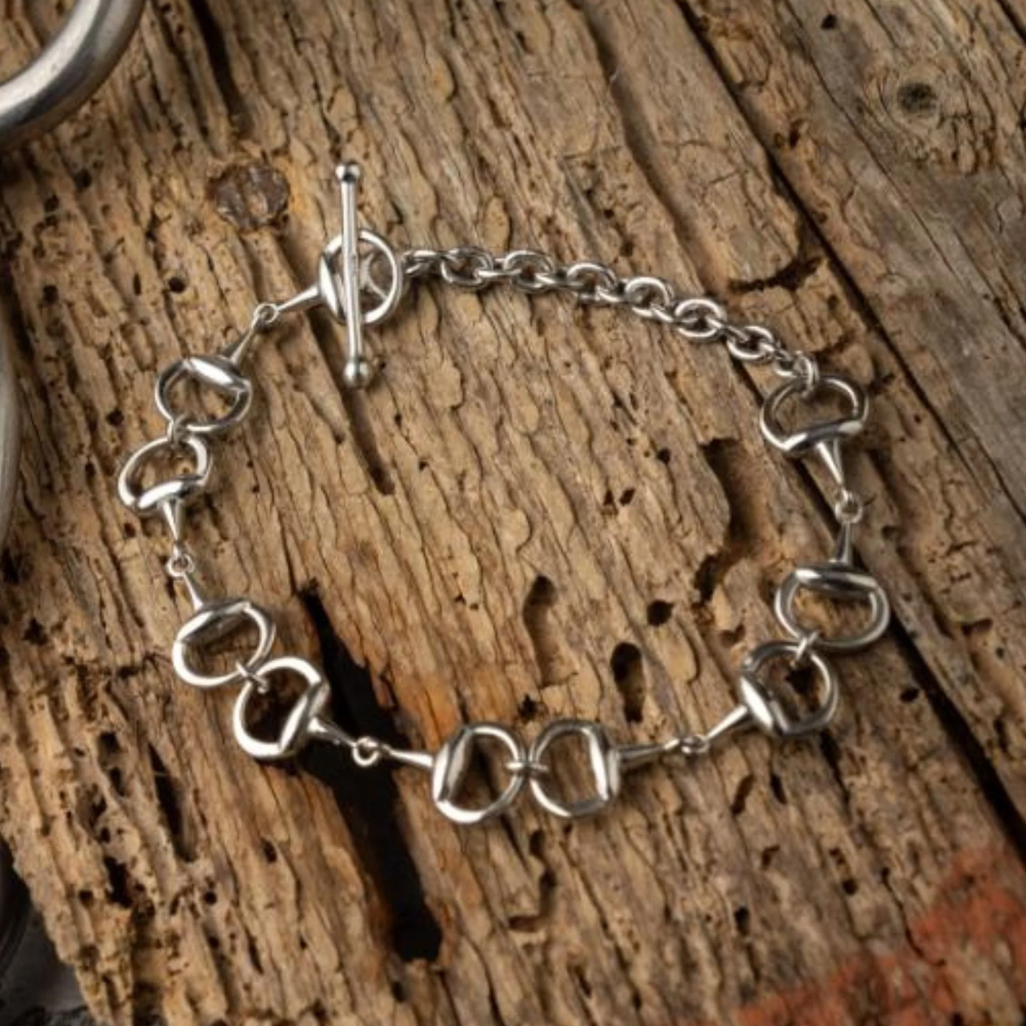 Jo's Sterling Silver Five Snaffle Bit Bracelet in Silver