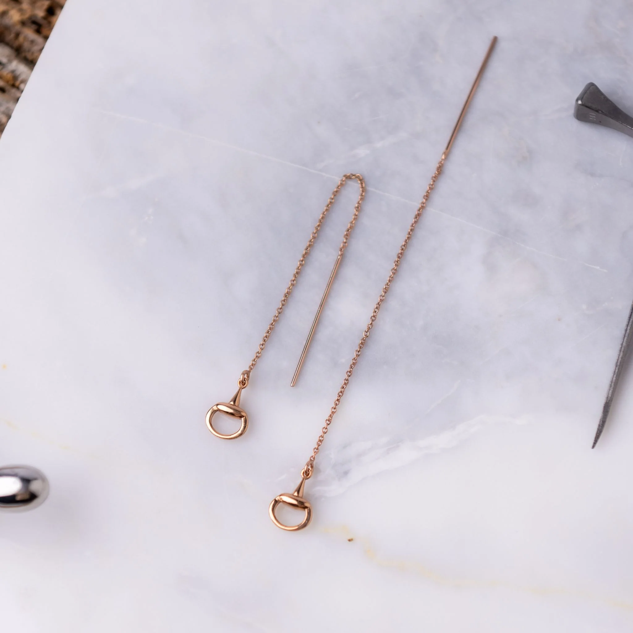 Jo's Sterling Silver Snaffle Bit Drop Earrings