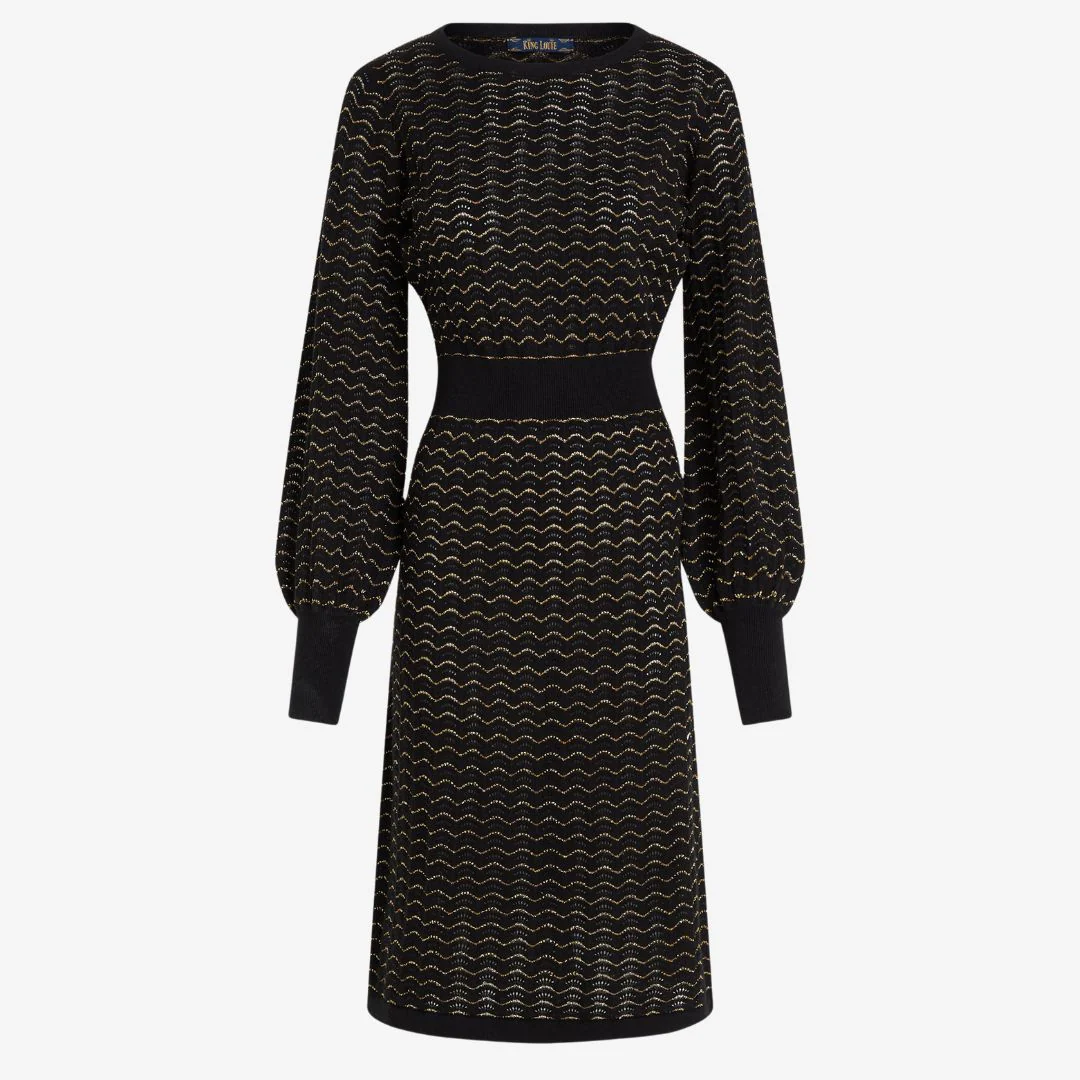 King Louie Women's Bell Dress Pacific in Black - Image 5