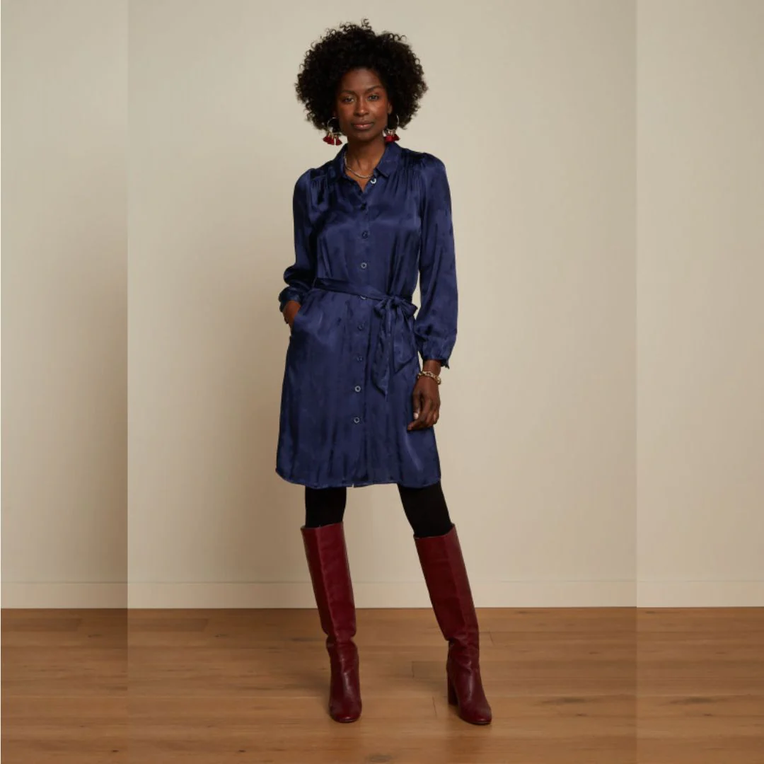 King Louie Women's Carina Tunic Dress Rouge in Ink Blue - Image 2