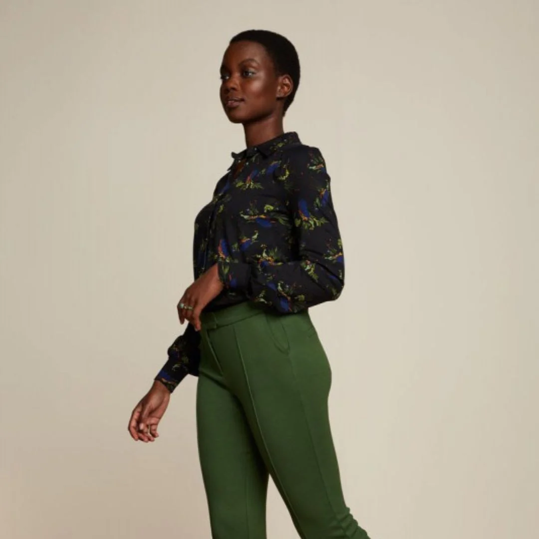 King Louie Women's Carine Blouse Radiant in Black - Image 2