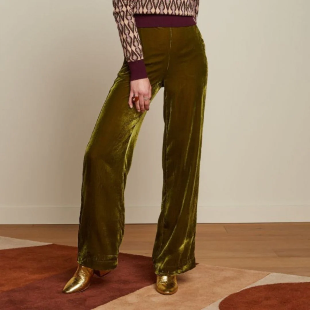 King Louie Women's Ethel Pants Rockstar in Posey Green - Image 2