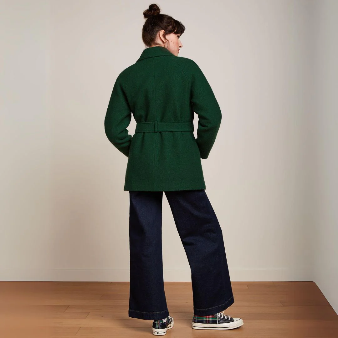 King Louie Women's Maura Coat Short Kennedy in Forest Green - Image 2