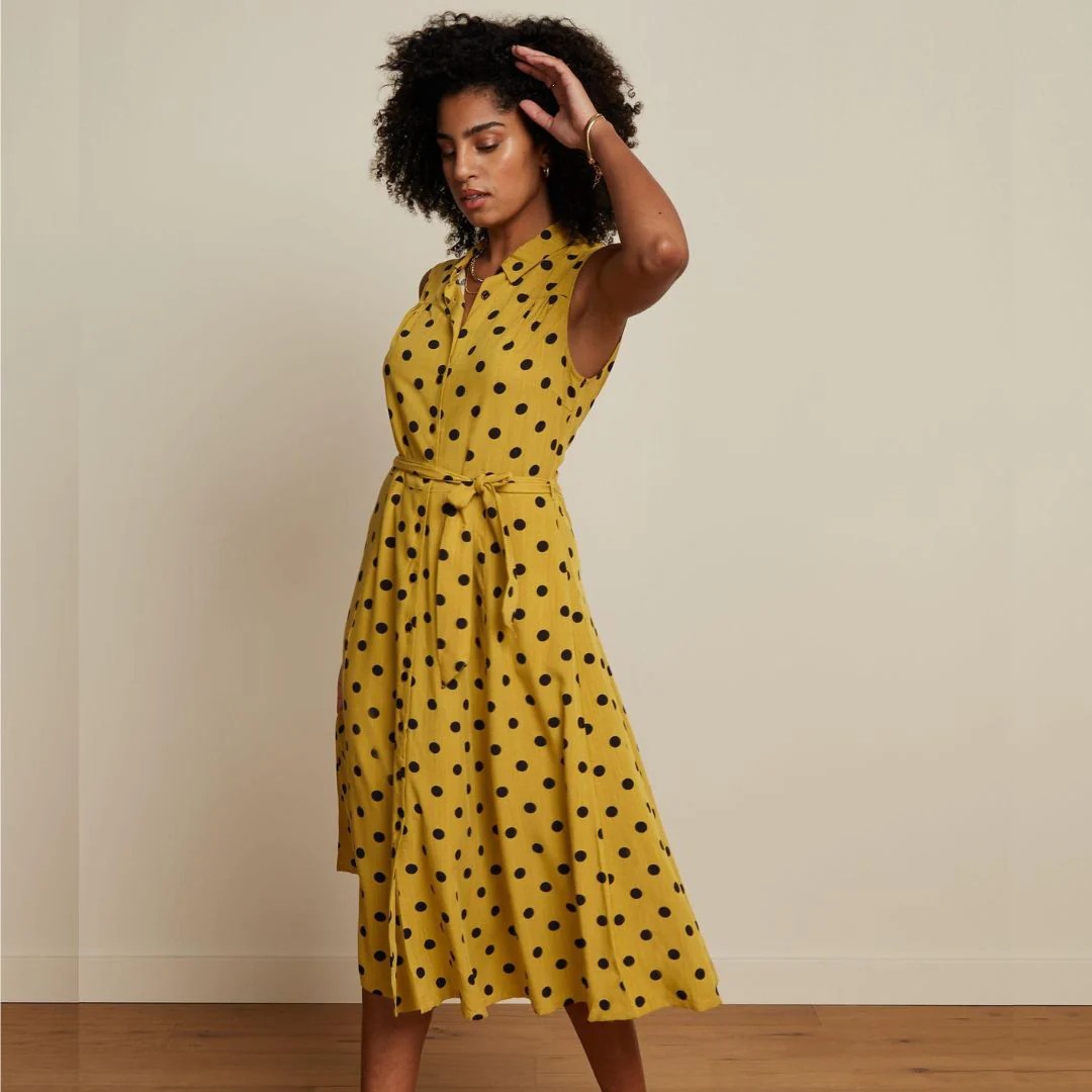 King Louie Women's Nova Dress Melos in Sulphur Yellow - Image 2