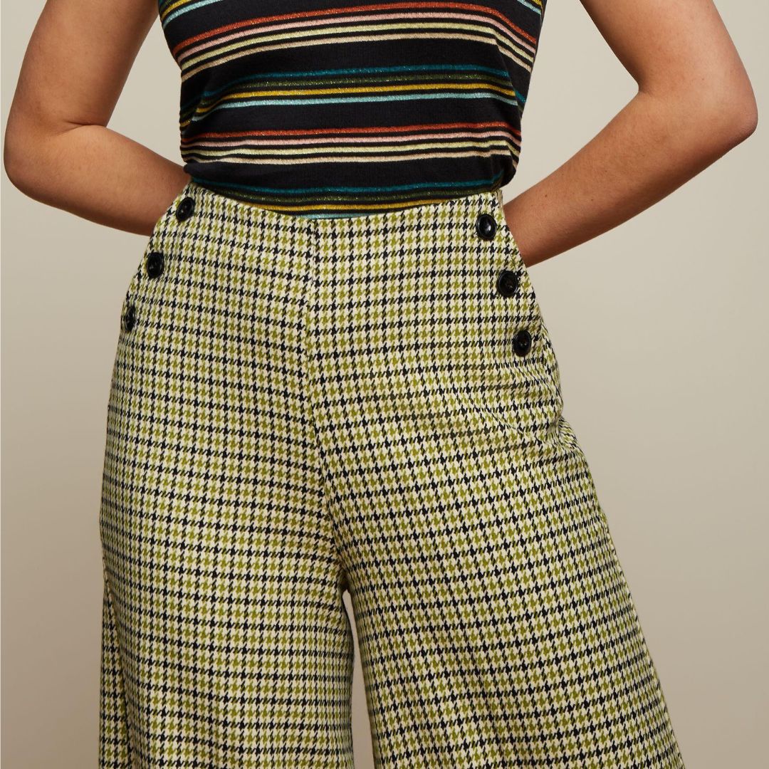 King Louie Women's Pia Culotte Pied-De-Paul in Woodbine Green - Image 4