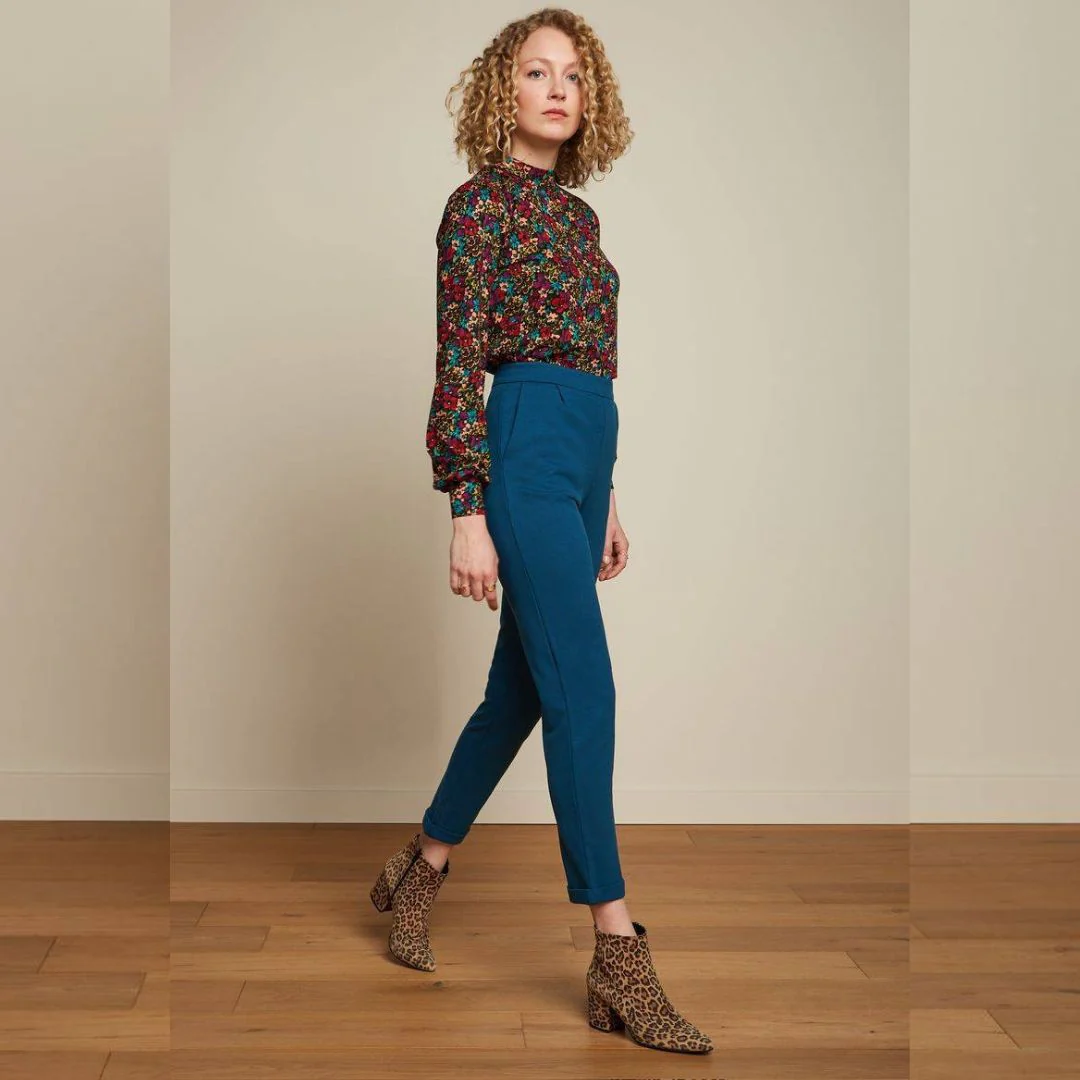 King Louie Women's Roisin Pants Milano Uni in Sailor Blue - Image 5
