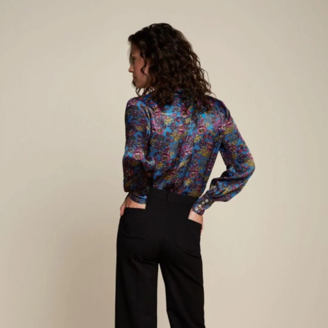 King Louie Women's Tex Blouse in Parade China Blue - Image 3