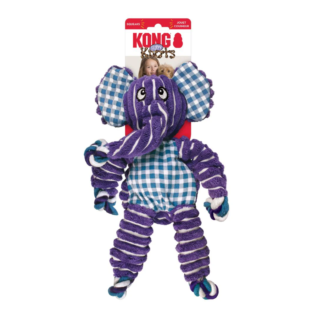 KONG Floppy Knots Elephant Dog Toy - Image 2