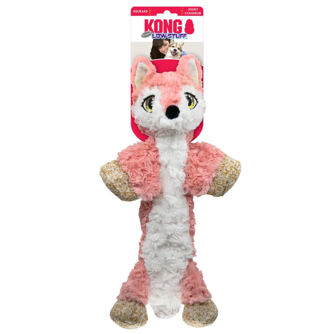 KONG Low Stuff Flopzie Fox Dog Plush Toy - Image 2