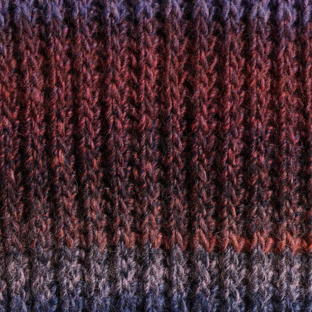 La Fee Maraboutee Multicolored Wool Scarf in Violine - Image 4