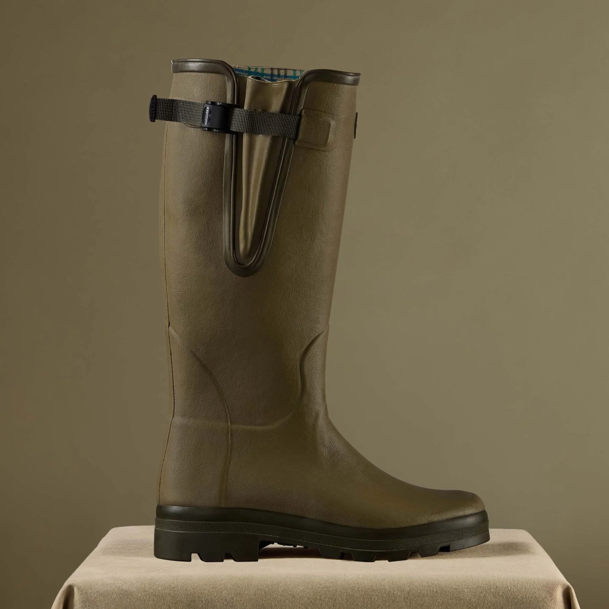 Le Chameau Men's Vierzon Jersey Lined Wellington Boot in Vert Vierzon (Iconic Green) - Image 7