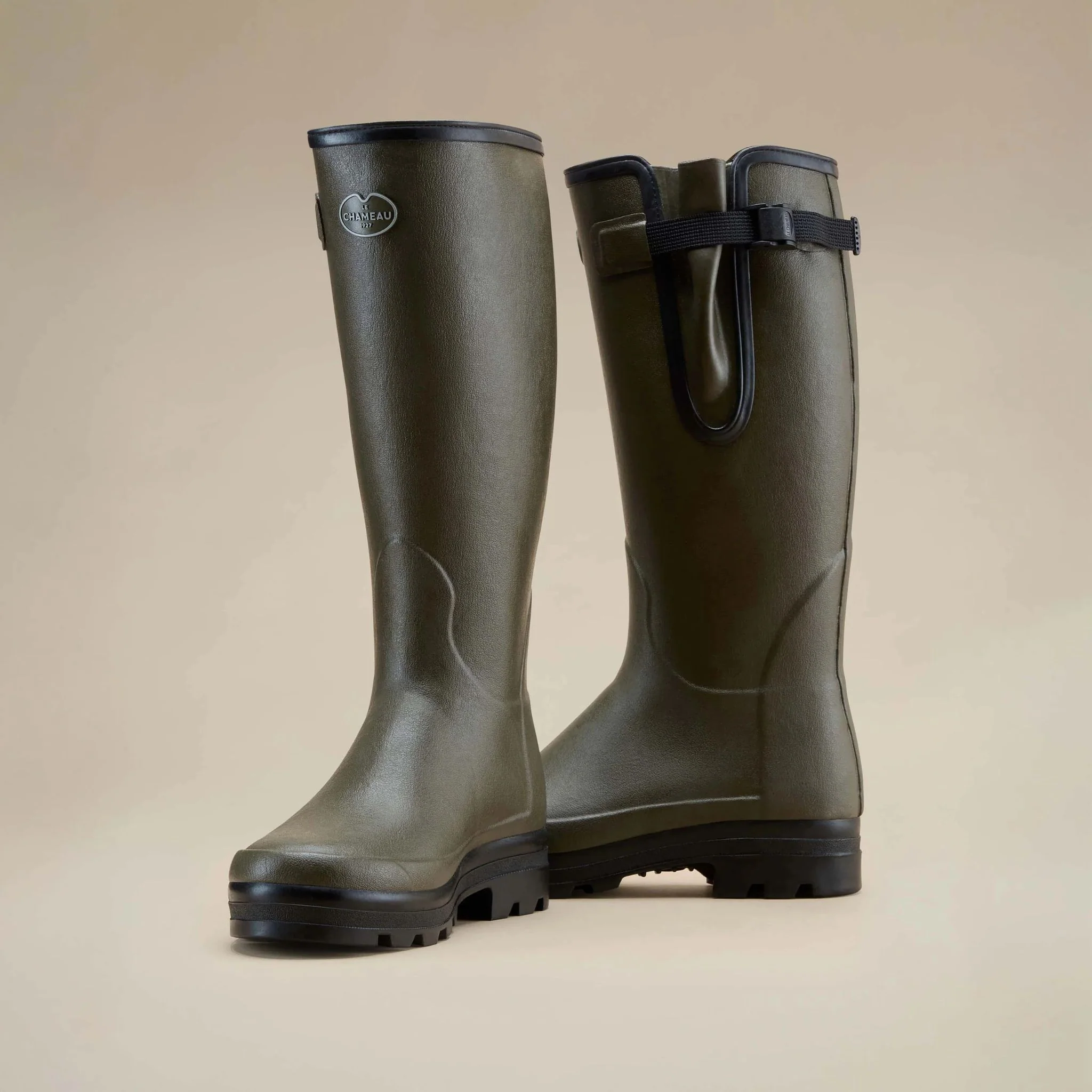 Le Chameau Men's Vierzonord Neoprene Lined Wellington Boot in Chameau Green - Image 3