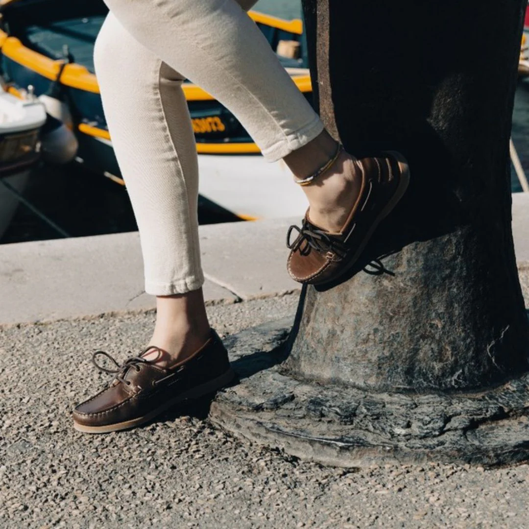 Le Chameau Women's Galion Femme Deck Shoe in Marron - Image 3