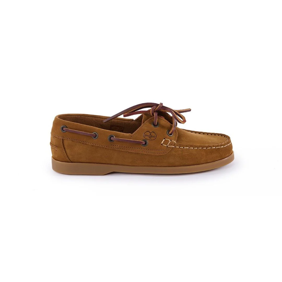 Le Chameau Women's Galion Nubuck Femme Deck Shoes in Tan - Image 3