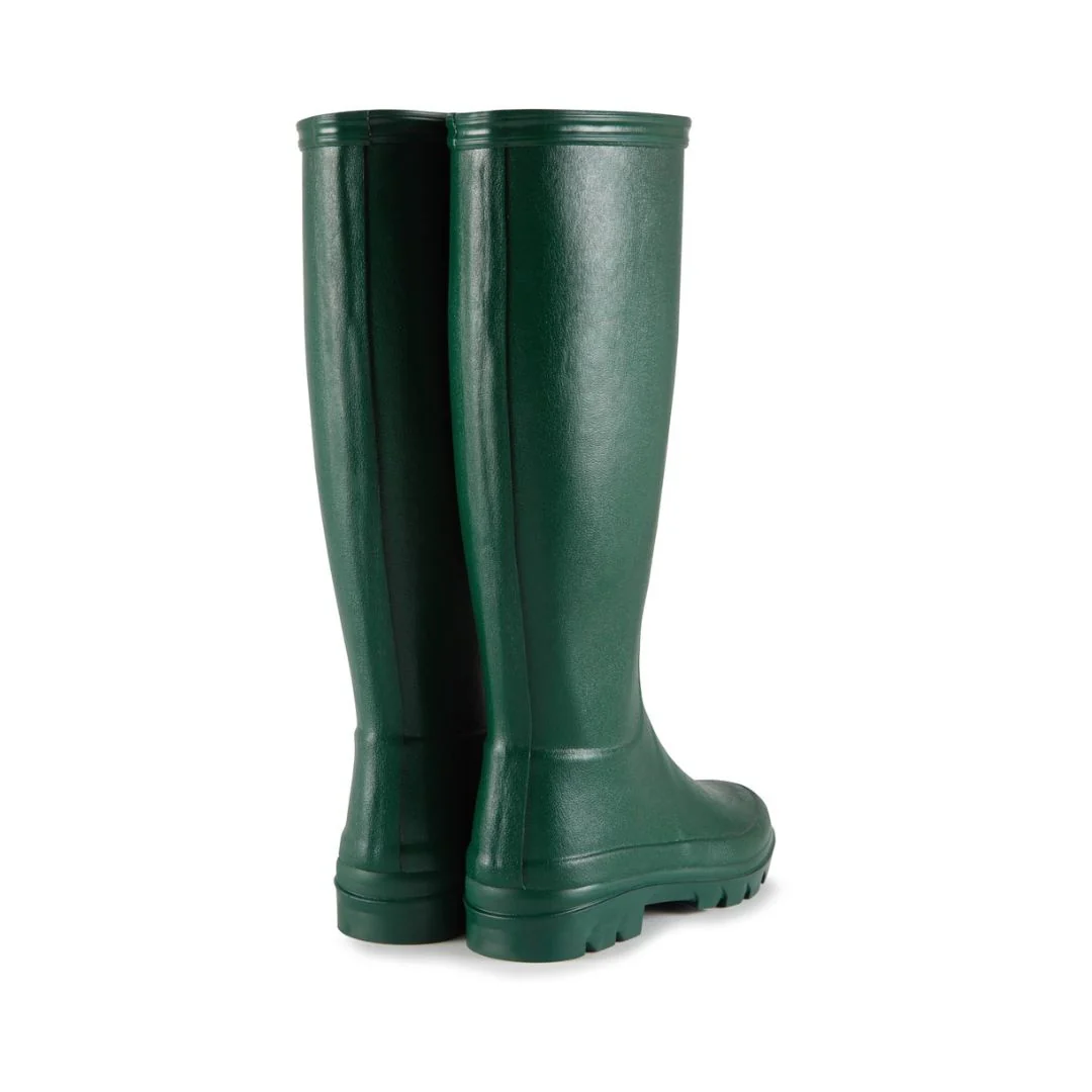 Le Chameau Women's Iris Jersey Lined Wellington Boots in Vert Foncé - Image 6