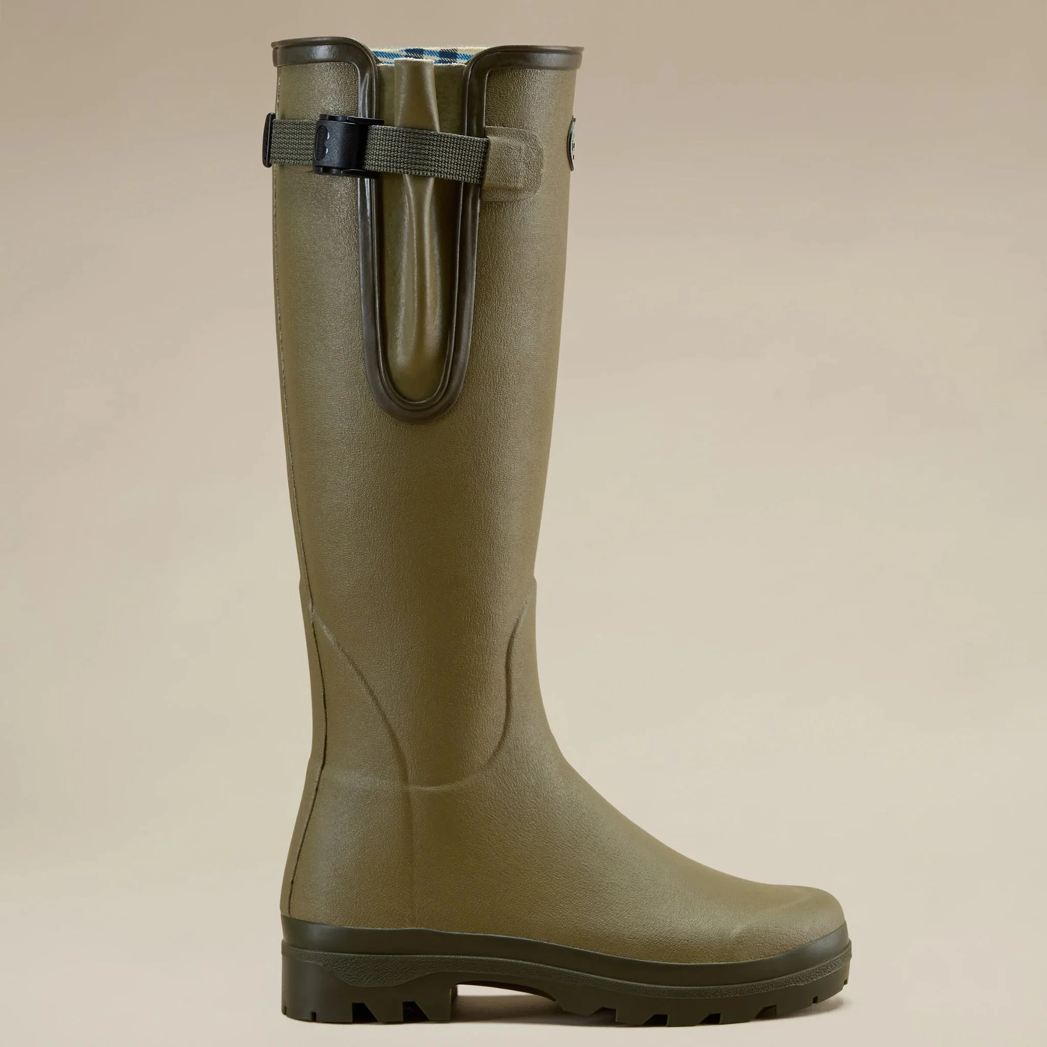 Le Chameau Women's Vierzon Jersey Lined Wellington Boots in Vert Vierzon (Iconic Green) - Image 7