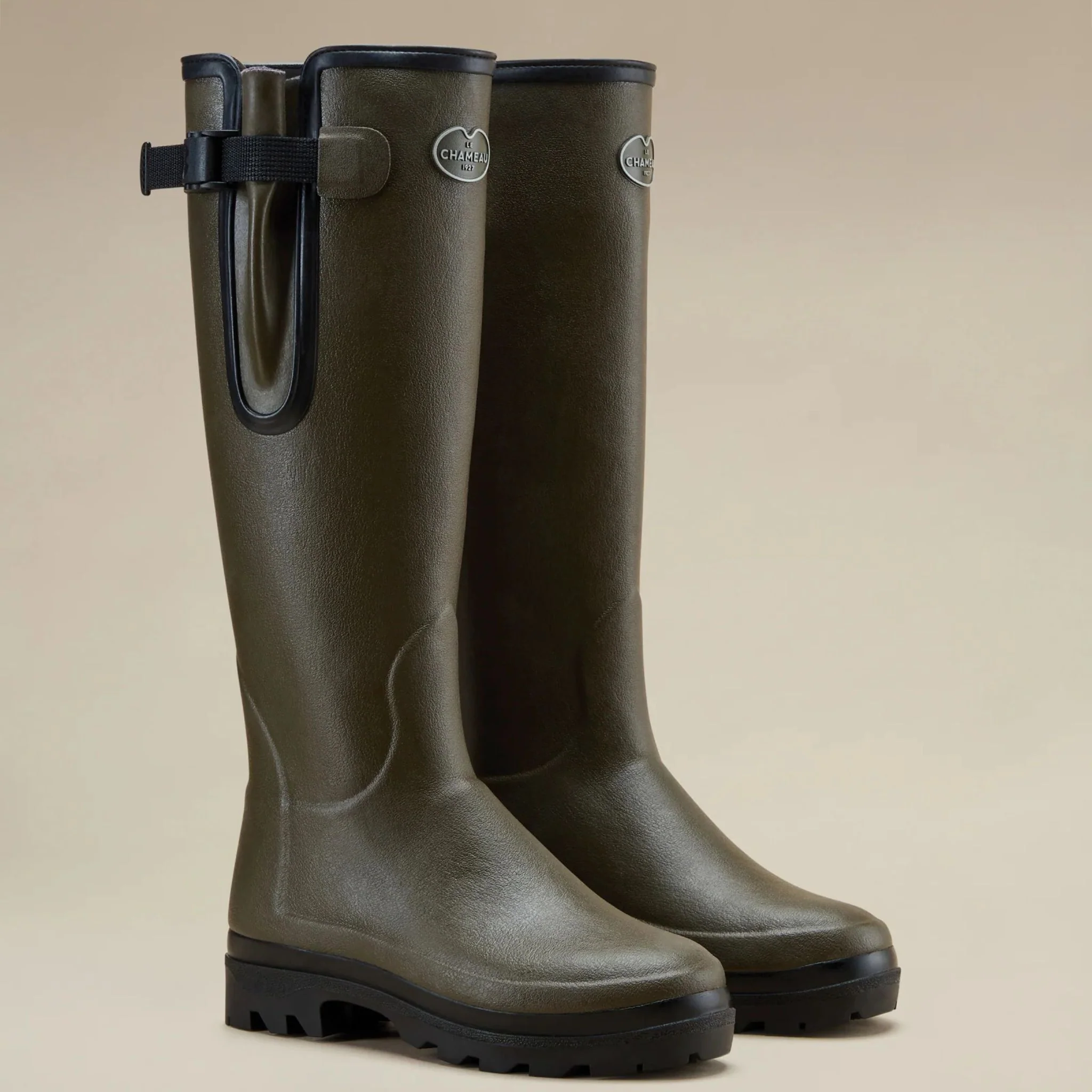 Le Chameau Women's Vierzonord Neoprene Lined Wellington Boot in Chameau Green - Image 2