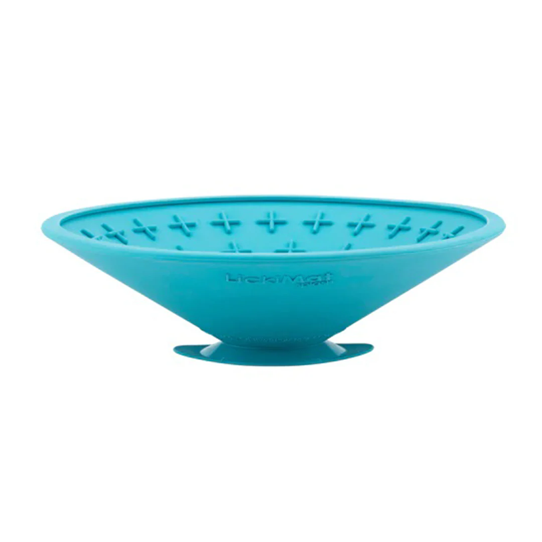 LickiMat Splash Slow Feeder with Suction Cup in Turquoise - Image 2