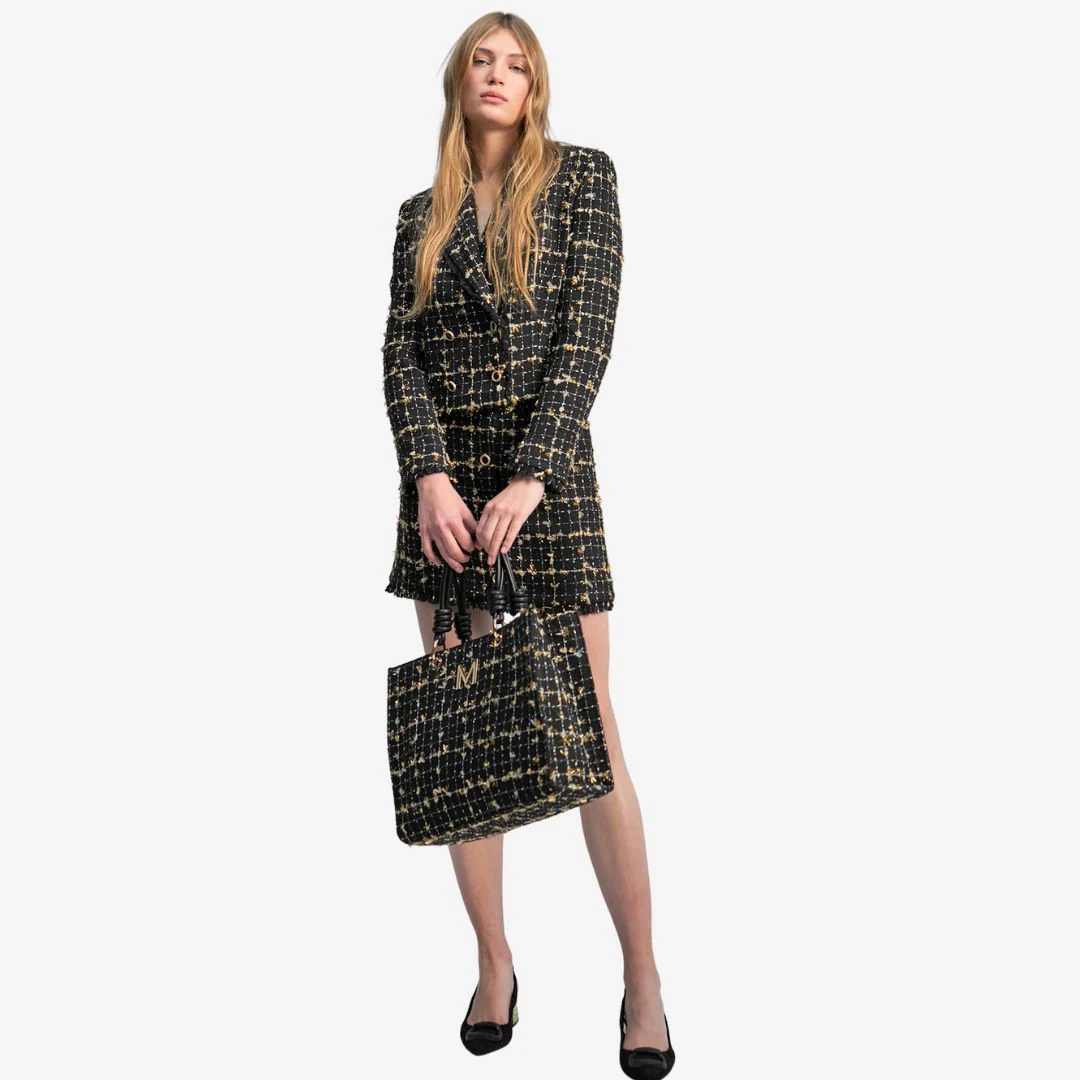 Lola Casademunt Women's Check Mini Skirt in Black & Brown - Image 5
