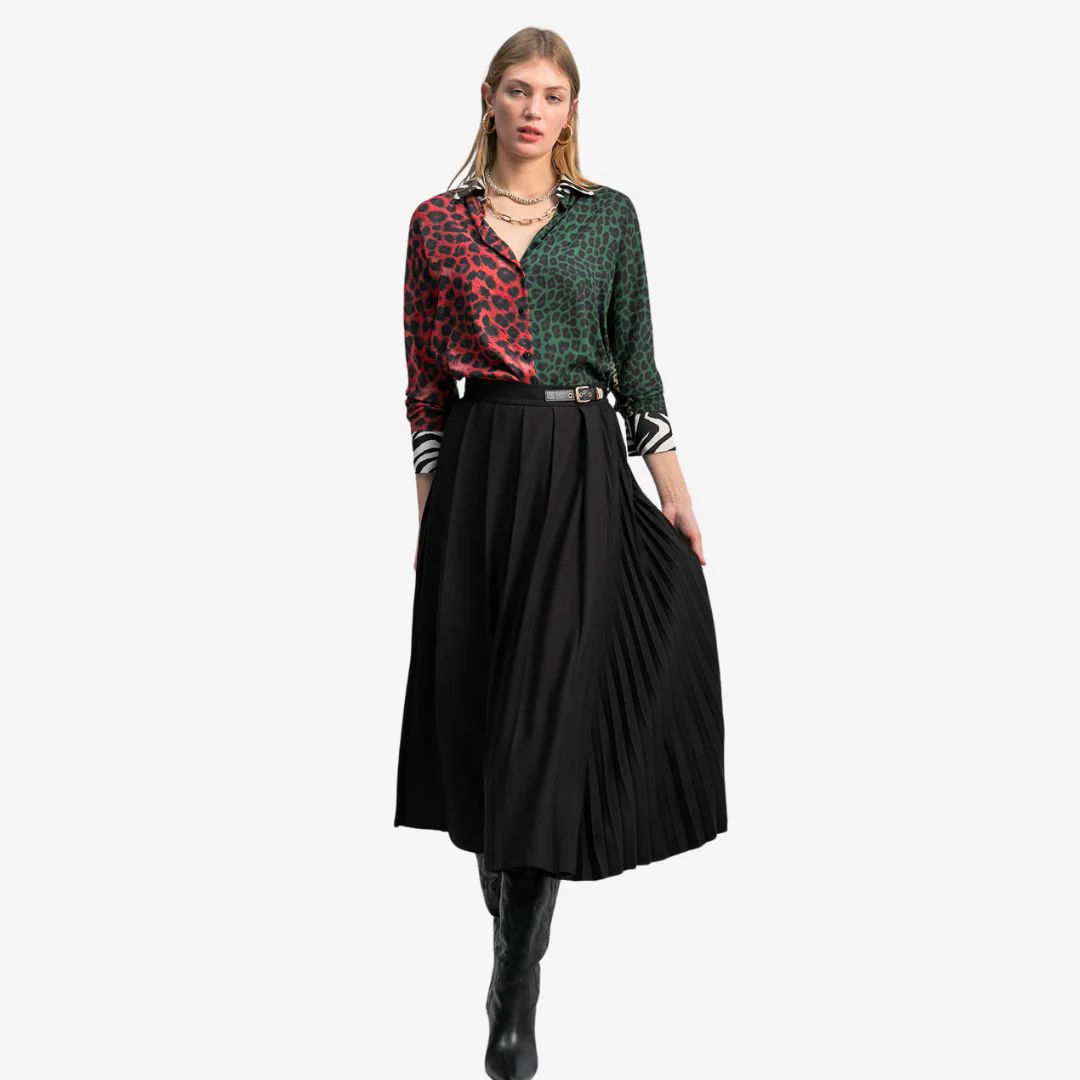 Lola Casademunt Women's Pleated Midi Skirt in Black - Image 2