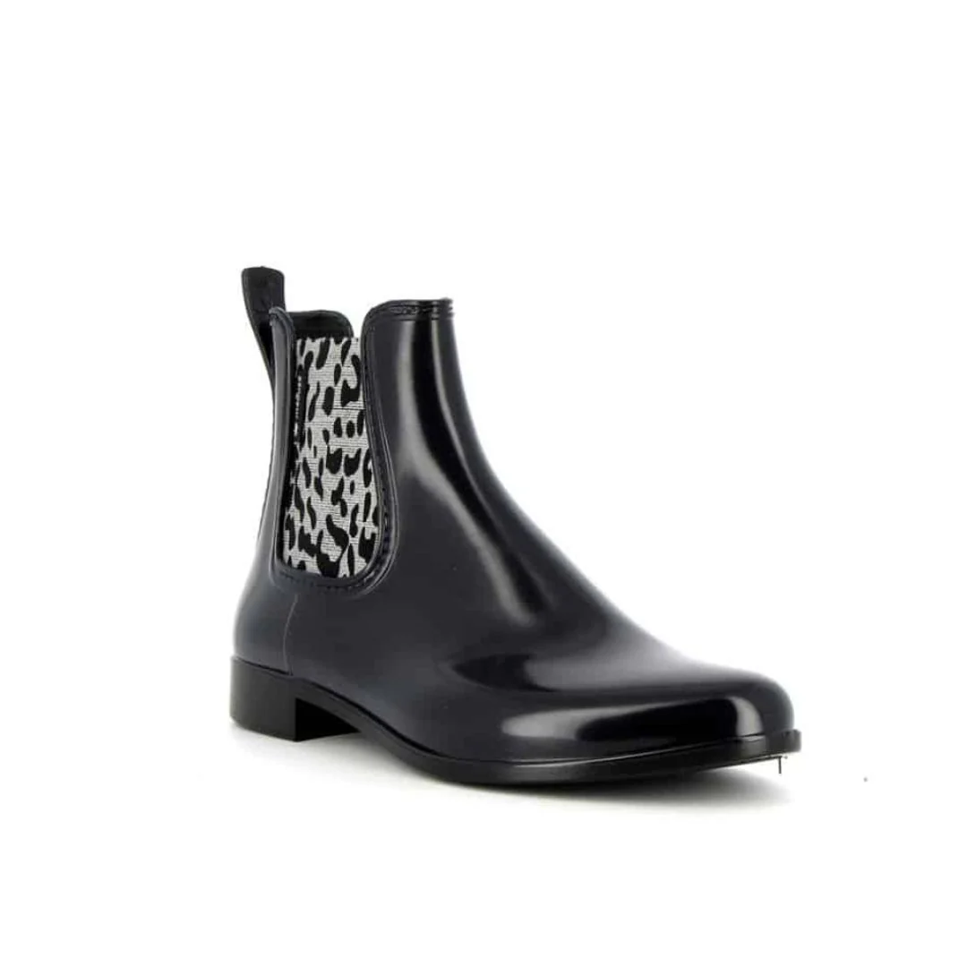 Meduse Japard Ankle Boot in Night Blue & Leopard - Image 2