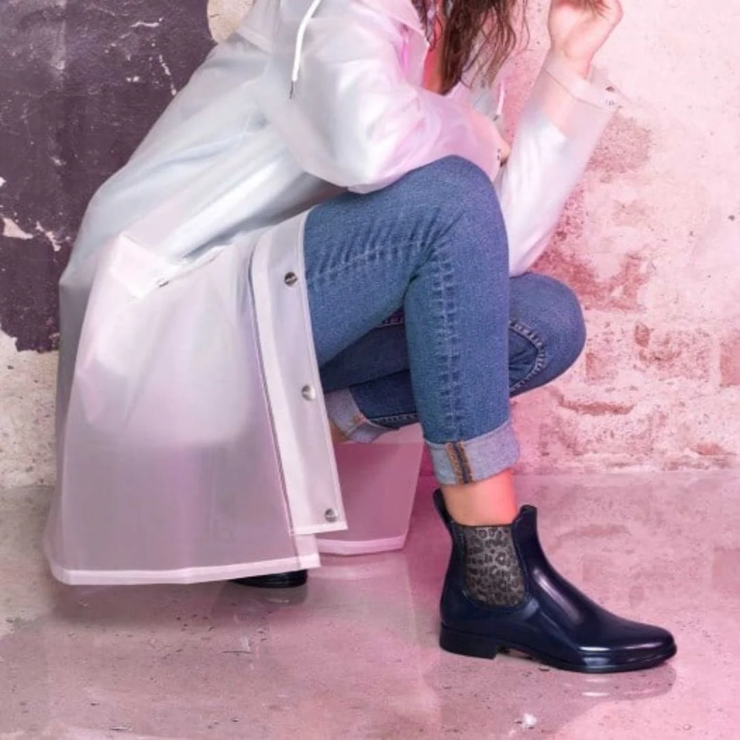 Meduse Japard Ankle Boot in Night Blue & Leopard - Image 3