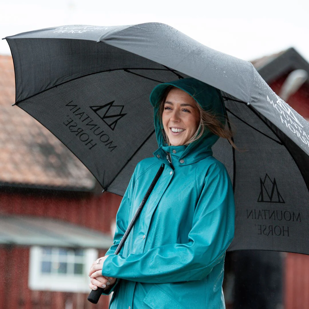 Mountain Horse Women's Mindy Rain Coat in Teal Blue - Image 9