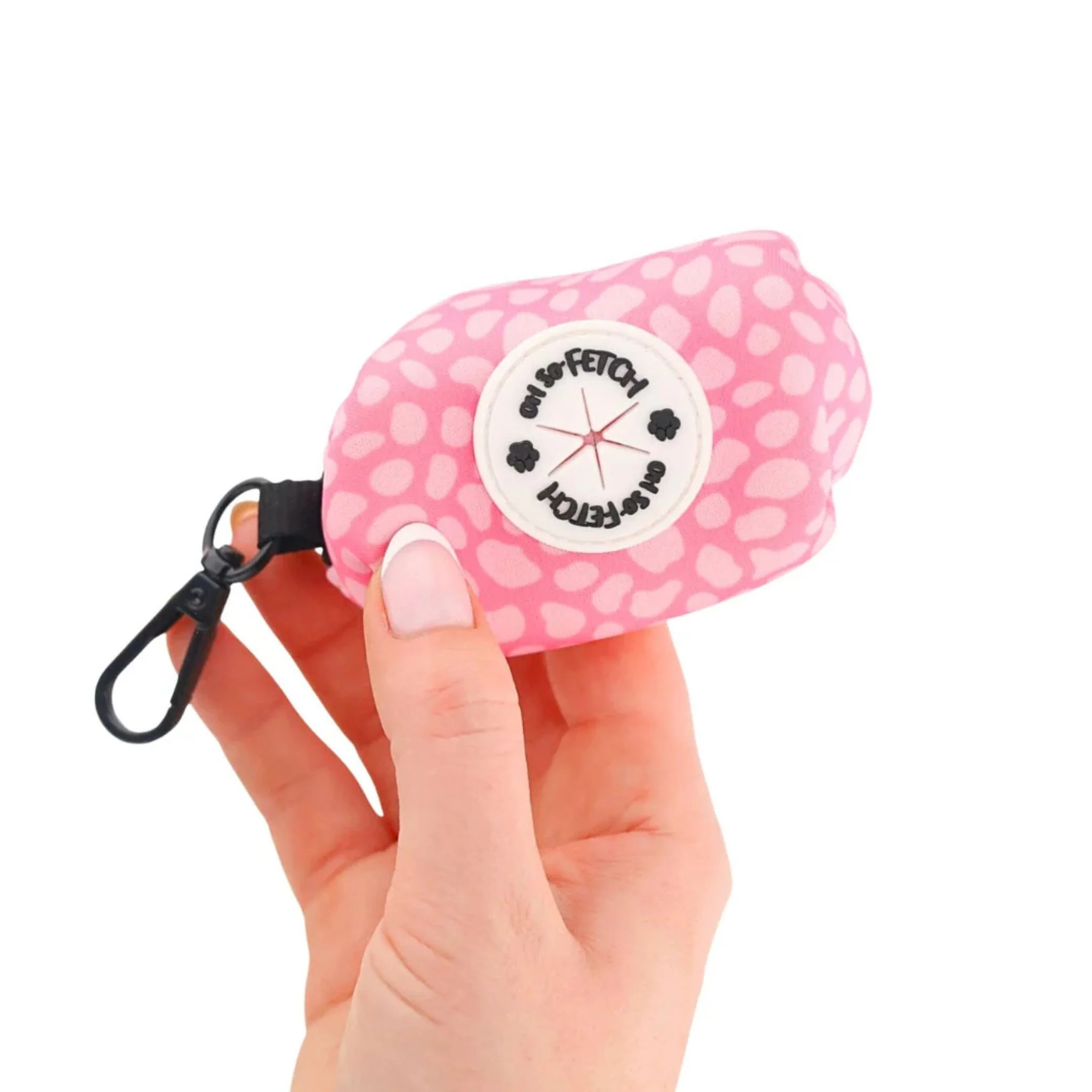 Oh So Fetch Pretty Wild Padded Dog Poop Bag Holder in Pink - Image 3