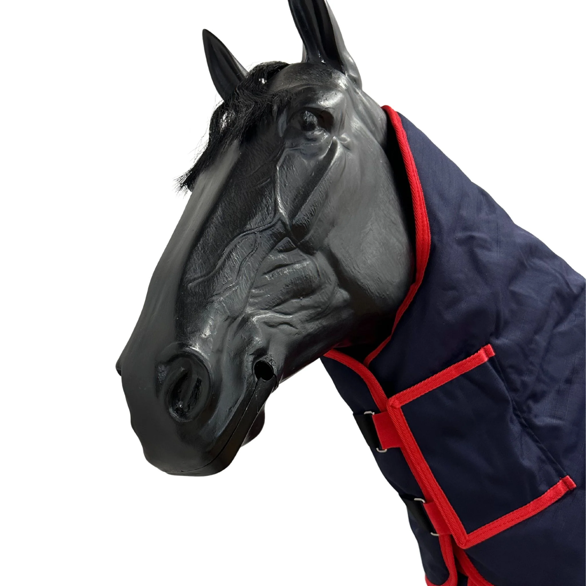 Red Mills Horse Heavy Turnout Rug in Navy & Red (400g) - Image 4