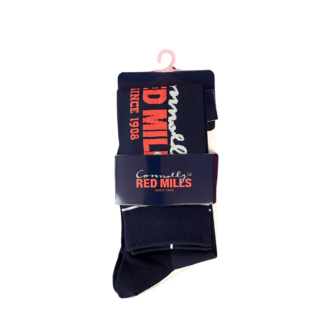Red Mills Riding Socks in Navy - Image 2