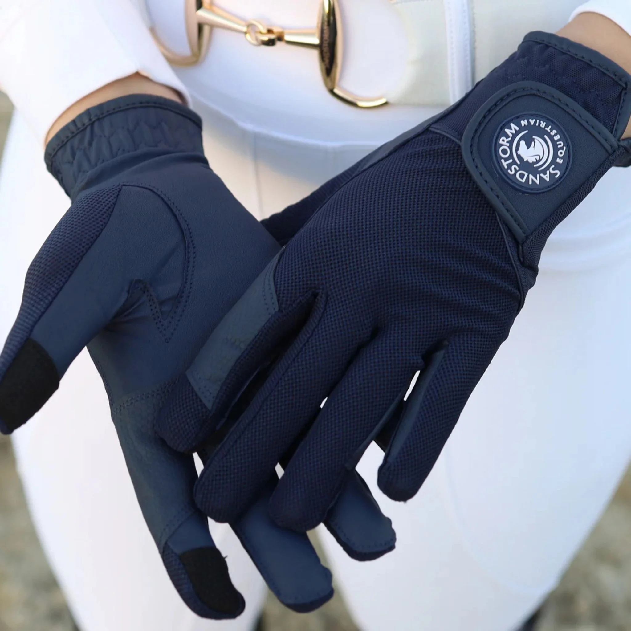 SandStorm Riding Gloves in Navy - Image 2