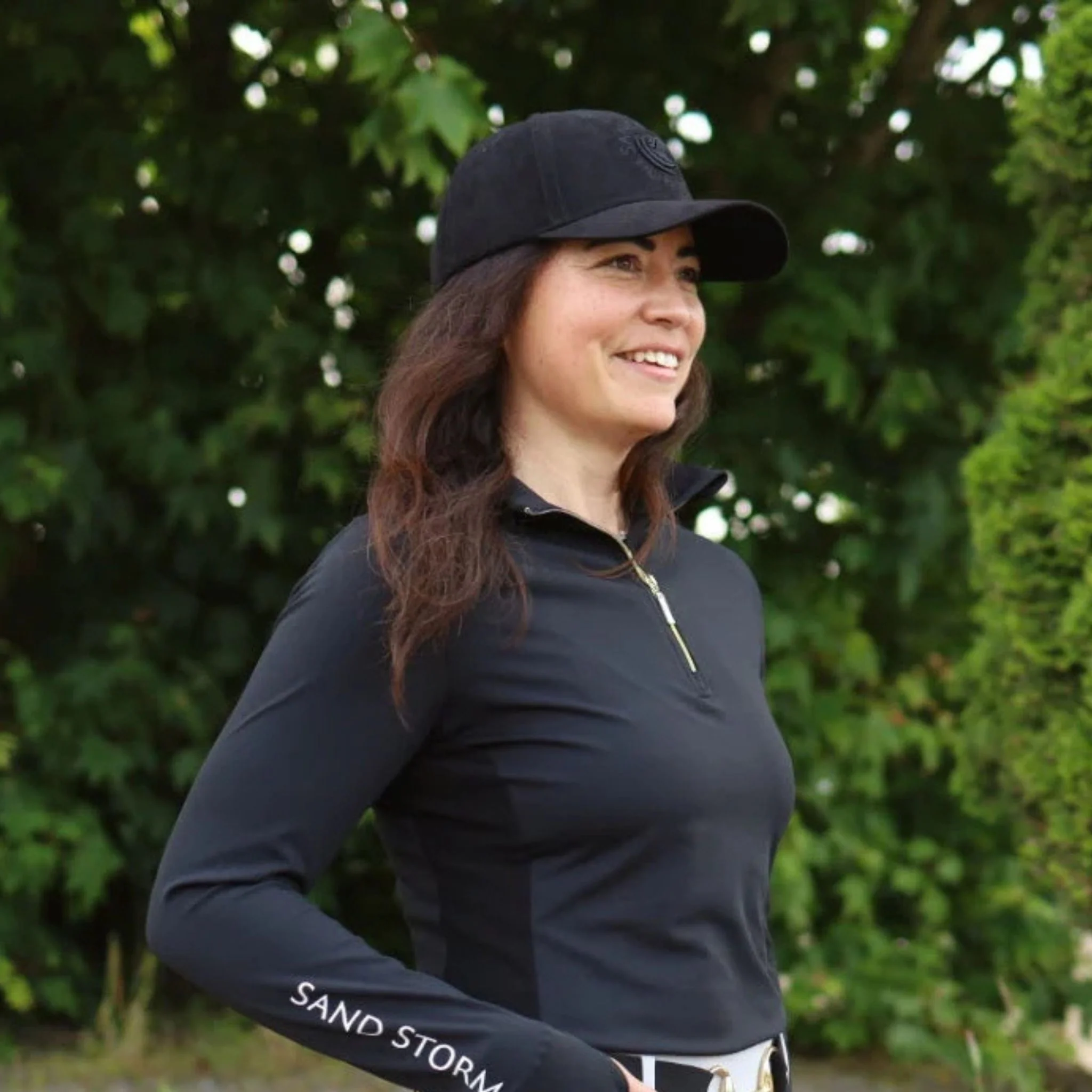 SandStorm Suede Effect Baseball Cap in Black - Image 4