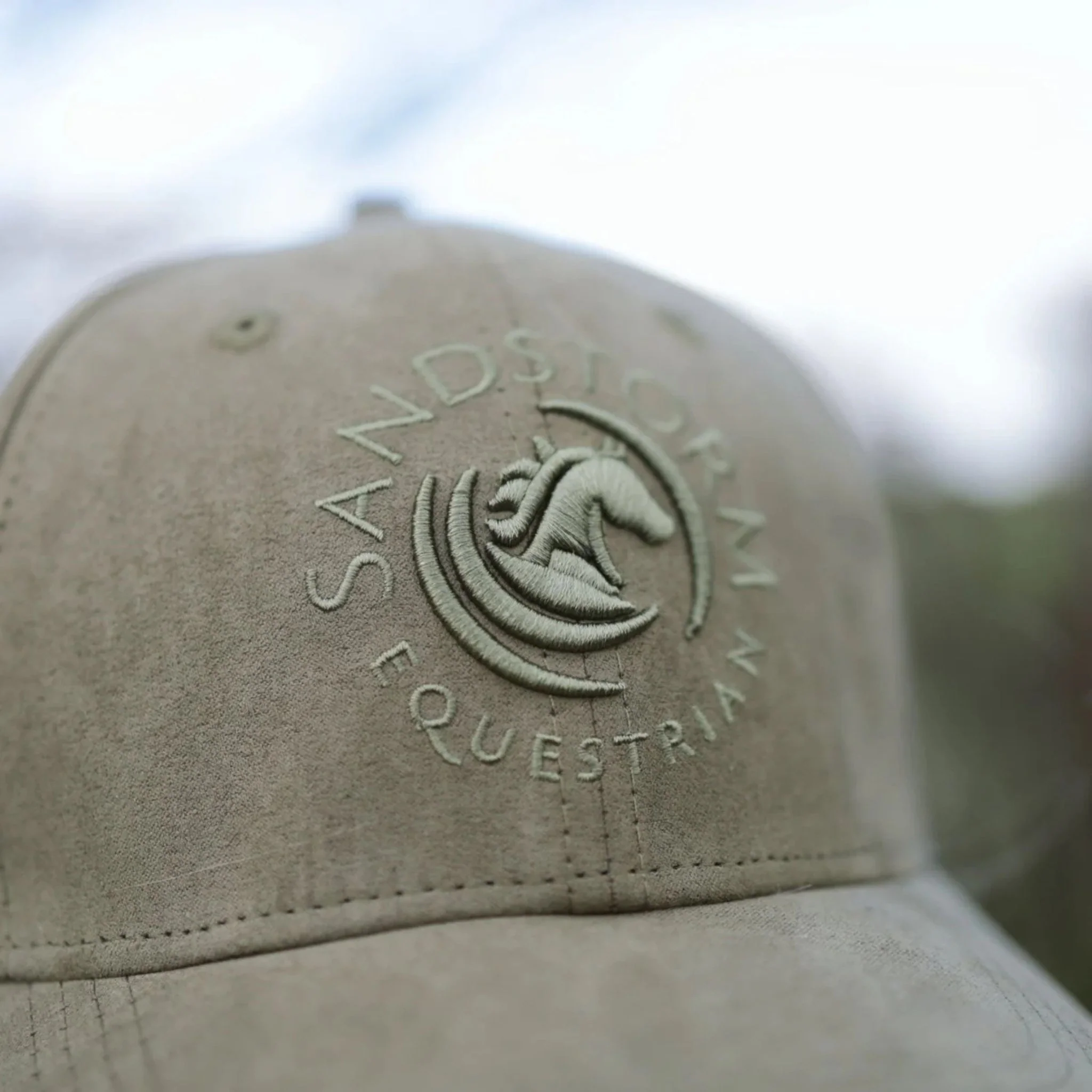 SandStorm Suede Effect Baseball Cap in Khaki - Image 4