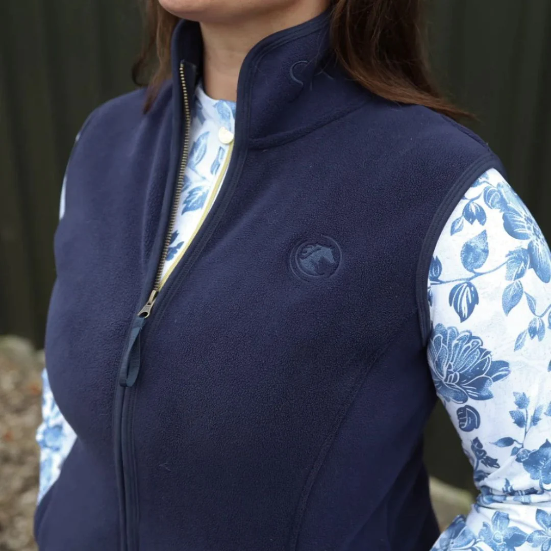 SandStorm Women's Country Fleece Gilet in Navy - Image 3