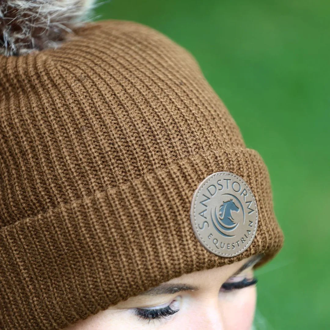 SandStorm Women's Fleece Lined Beanie in Chocolate - Image 2