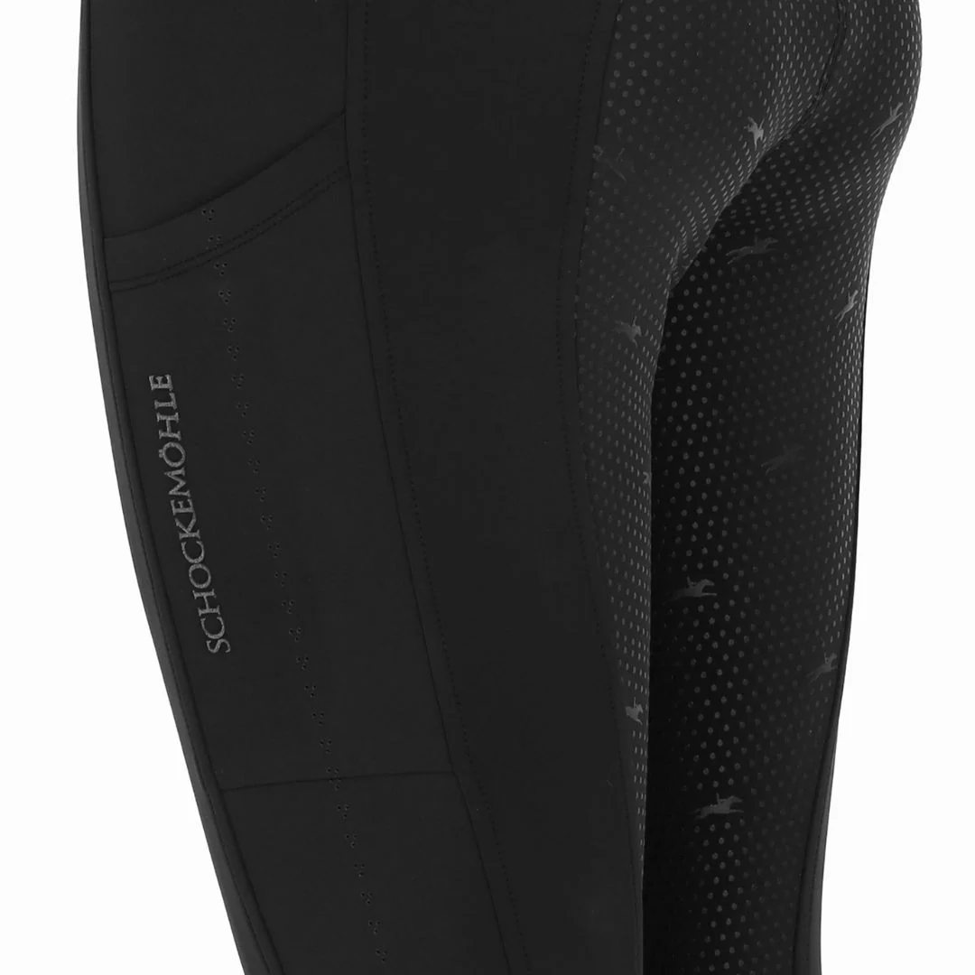 Schockemohle Women's Air Sporty FS Style Riding Tights in Dark Grey - Image 2