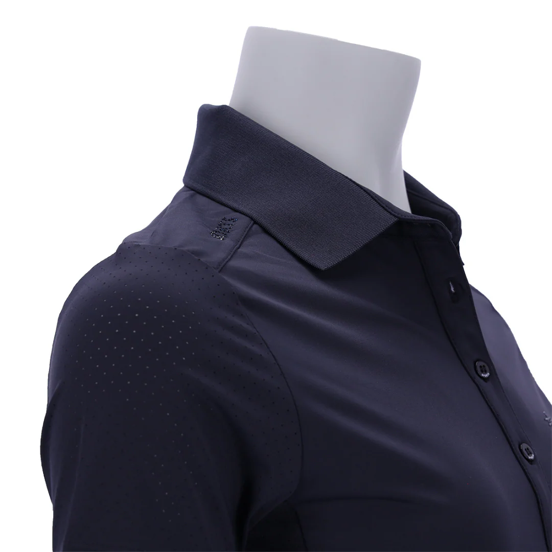 Schockemohle Women's Milla Riding Polo Shirt in Navy - Image 3