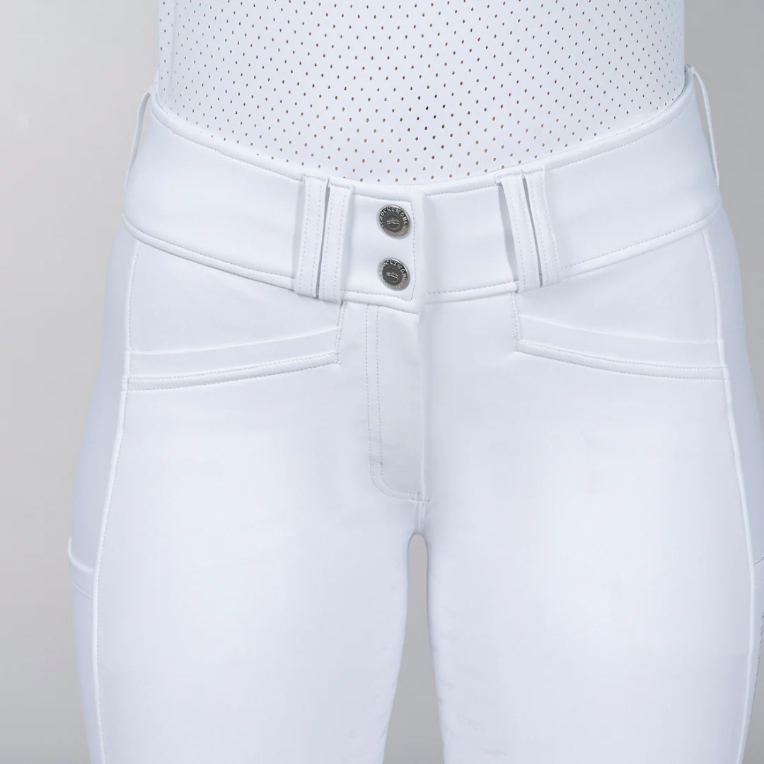 Schockemohle Women's SP Carola Pro KP Style Breeches in Optical White - Image 2