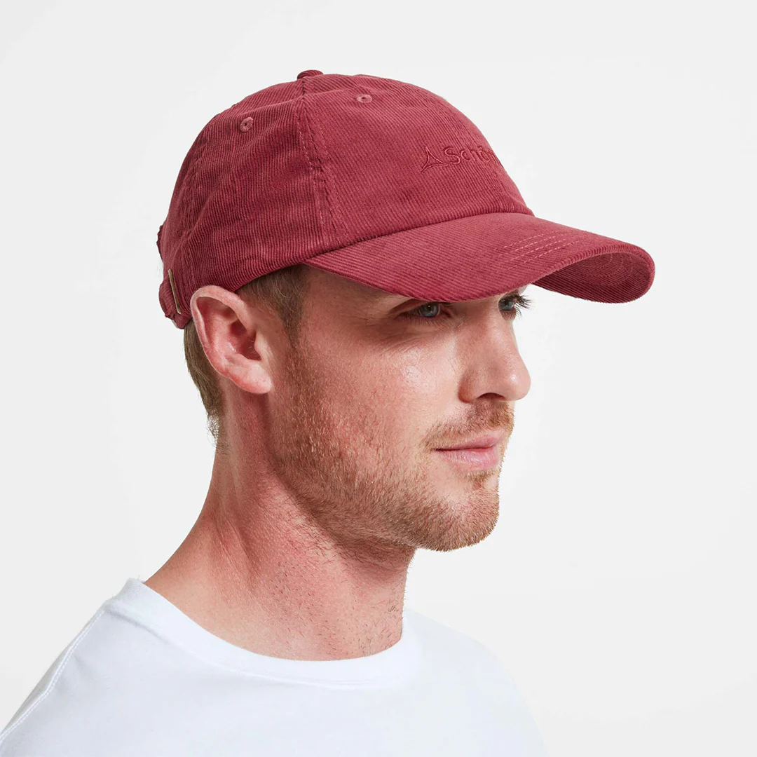 Schoffel Haddon Cord Cap in Bordeaux - Image 2
